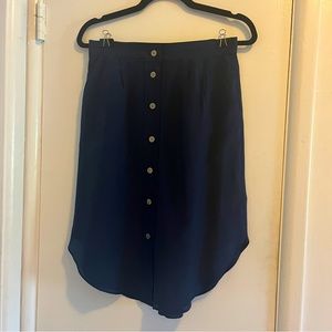 NWT - fully lined silk shirtdress style skirt, Madewell, size small